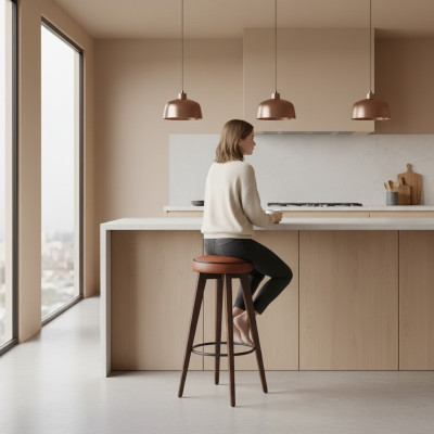 Sgabello da bar marrone design mobili moderni arredamento sedie da bar sala da pranzo