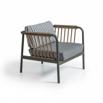 Poltrona moderna grigia sedile design soggiorno arredamento nuovo mobili