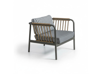 Poltrona moderna grigia sedile design soggiorno arredamento nuovo mobili