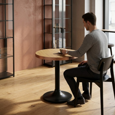 Tavolo da pranzo rotondo Sala da pranzo Arredamento di lusso Moderno Design in legno Tavoli