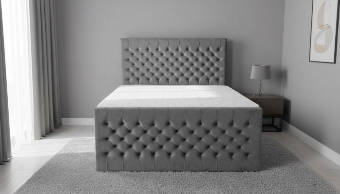 Lussuoso letto imbottito per camera da letto di design di lusso, letti matrimoniali di lusso per hotel 160x200cm.