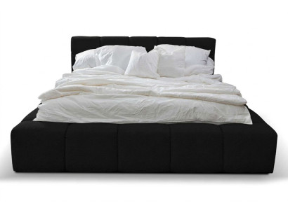 Letto classico imbottito design di lusso, letti matrimoniali da hotel in tessuto per la camera da letto. Nuovo.
