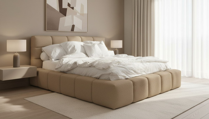 Design della camera da letto letti matrimoniali di lusso in velluto tessile letto matrimoniale 180x200cm