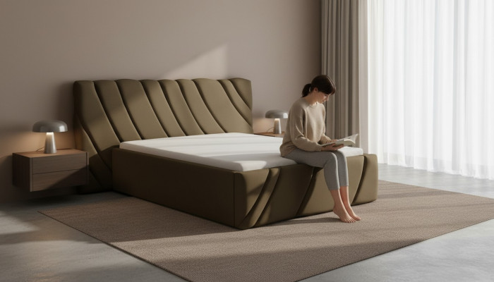 Camera da letto di lusso design letto imbottito matrimoniale hotel mobili arredamento