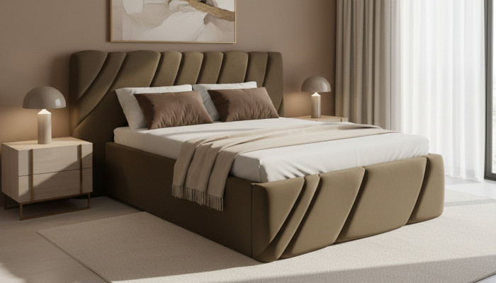 Camera da letto di lusso design letto imbottito matrimoniale hotel mobili arredamento