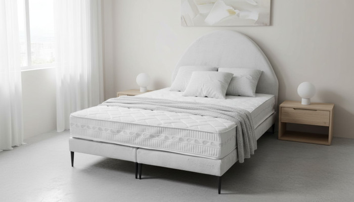 Letto dell'hotel Letto dell'hotel 180x200cm Mobili di lusso Struttura del letto Design Letto imbottito Letto