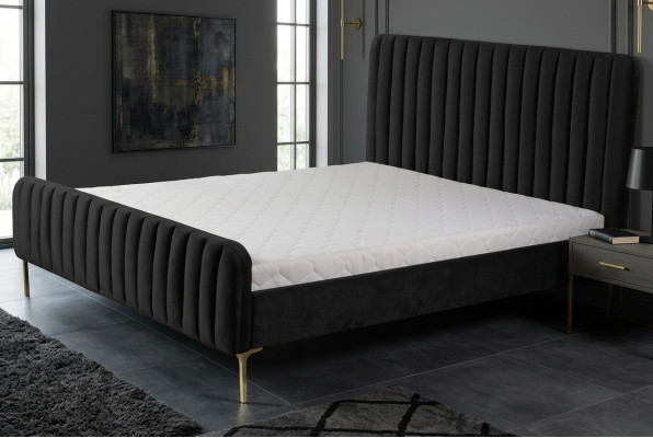 Letto imbottito design di lusso Letti matrimoniali per hotel Camera da letto 180x200cm Nuovo