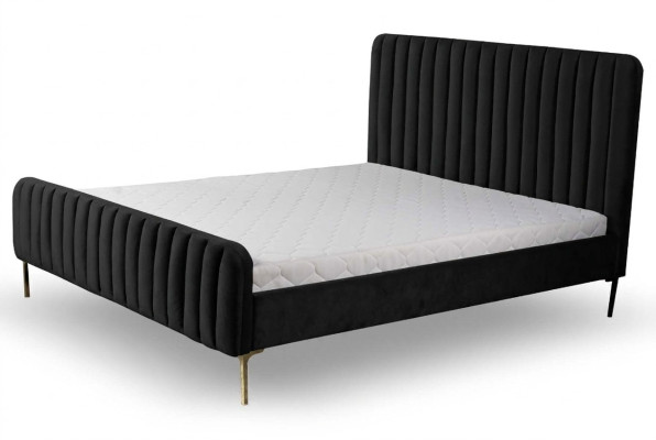 Letto imbottito design di lusso Letti matrimoniali per hotel Camera da letto 180x200cm Nuovo