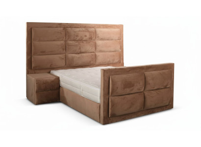 Set da camera da letto di lusso 2 pezzi con comodino e letto. Set completo di design nuovo.