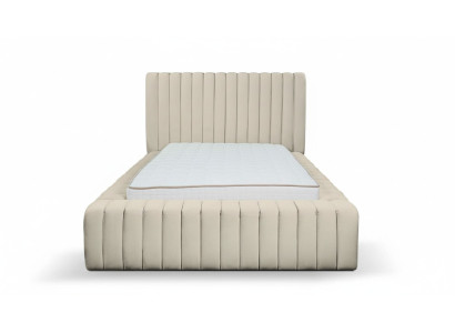 Lussuosa camera da letto Letto Matrimoniale in Legno Letto Imbottito Cornice del Letto beige