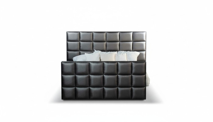 Camera da letto Letti in ecopelle Letto di lusso Letto a molle 180 x 200 cm