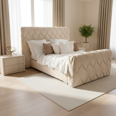 Mobili da camera da letto di lusso Letti Moderni Struttura letto 140x200 cm Testata design.