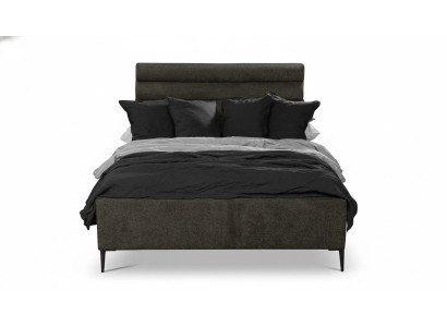 Testo in tessuto Grigio Design di lusso Letto matrimoniale letto matrimoniale.