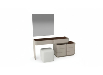 toletta trucco specchio elegante sgabello bianco set completo camera da letto nuovo 3 pezzi