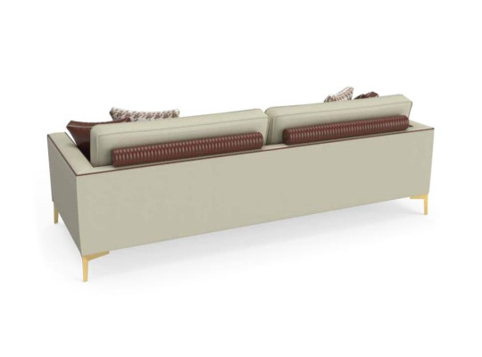Sofa design divano imbottito a 3 posti con tessuto 240cm.