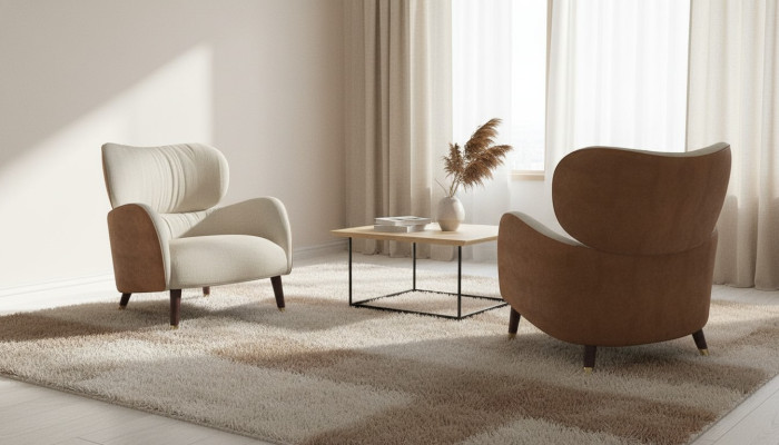 Poltrona grigia, design moderno di lusso, da soggiorno, in stile singolo, poltrona per la televisione.