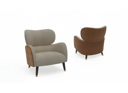 Poltrona grigia, design moderno di lusso, da soggiorno, in stile singolo, poltrona per la televisione.