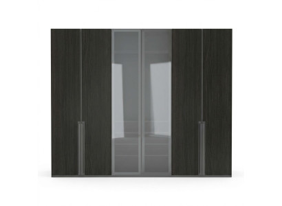 Armadio Armadio Camera da Letto Armadi Nero Moderno Legno Nuovo