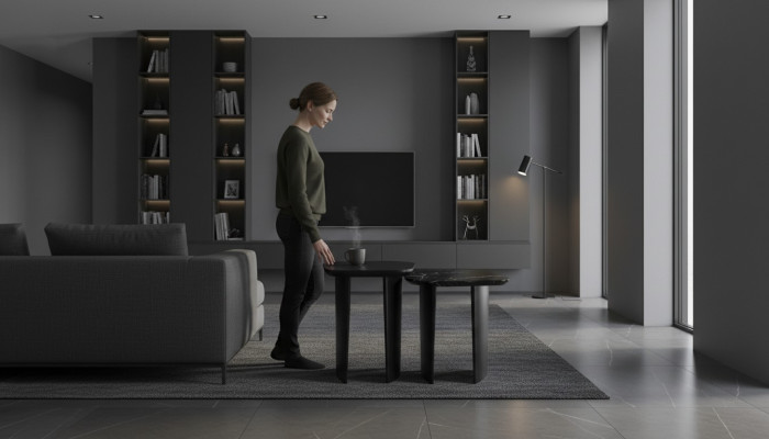 Tavolino aggiuntivo design di lusso Tavolino da salotto in nero Novità.