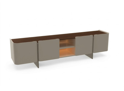 Moderna parete soggiorno design supporto TV lusso grigio lowboard nuovo