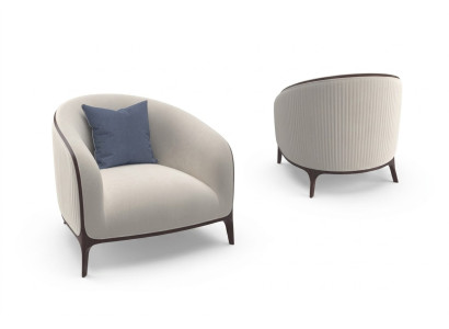 Poltrona Design Divano Monoposto in Tessuto Lounge Imbottito di Lusso Seduta Relax