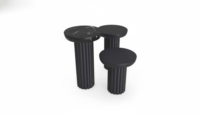 Tavolino soggiorno design di lusso in nero, novità