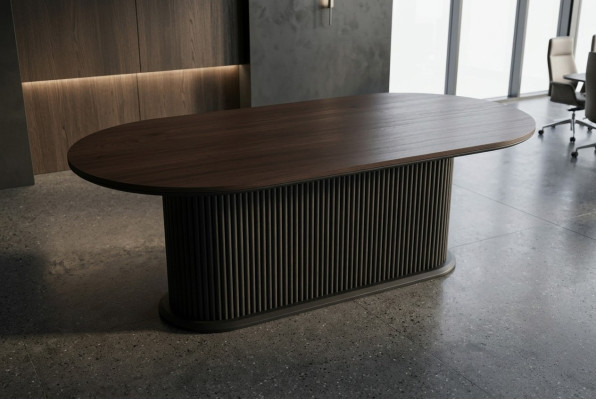 Designer Tavolo Tavolo da pranzo Ovale Tavoli in legno Mobili moderni Nuovi
