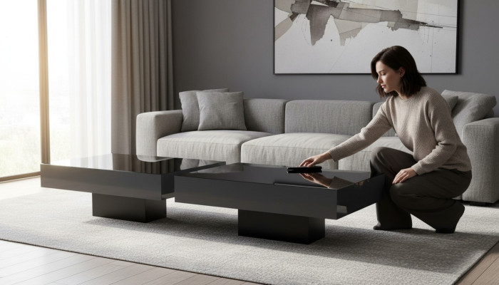 Tavolini da divano Tavolo di lusso Tavoli in vetro Consolle Mobili di design Set 2x nuovo