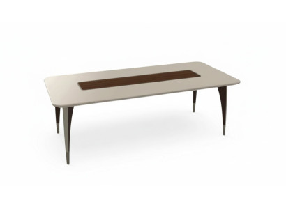 Lussuoso tavolo da pranzo per sala da pranzo in colore bianco, mobili in legno moderni