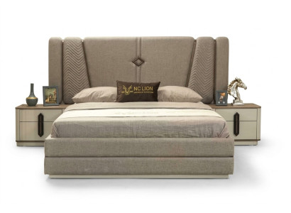 Letto comodino 3 pezzi set camera da letto Design elegante Moderno Letto di lusso