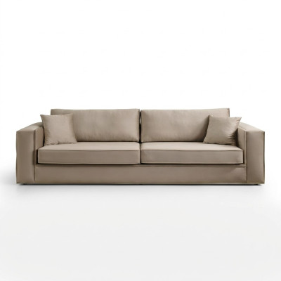 Mobili di design Moderno Divano a 3 posti Soggiorno Lusso beige 235cm Divani