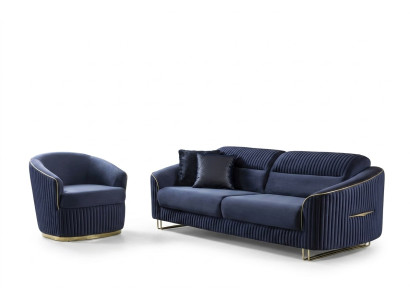 Set di divani 3+1 posti in stile moderno, design nuovo 2 pezzi in tessuto.