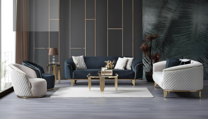 Set divano designer 4 pezzi in soggiorno divani 3 posti divano poltrona design moderno