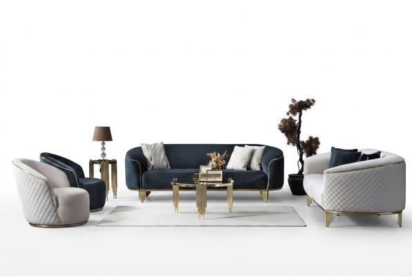 Set divano designer 4 pezzi in soggiorno divani 3 posti divano poltrona design moderno