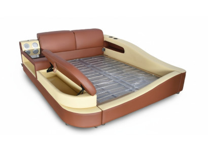 Letto multifunzionale di lusso dell'hotel con doppio letto, design di mobili 180x200.