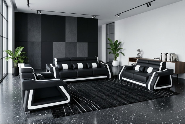Set di divani 3+2+1 posti design divano imbottito moderno divano.