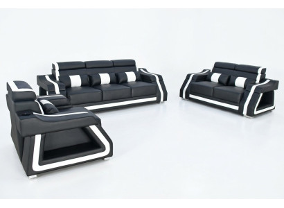 Set di divani 3+2+1 posti design divano imbottito moderno divano.
