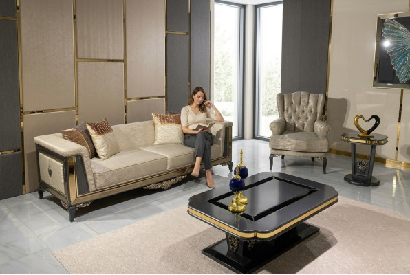 Design divani Tacchi sofa in tessuto Relax salotto 3 + 1 posti set