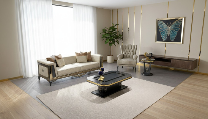 Design divani Tacchi sofa in tessuto Relax salotto 3 + 1 posti set