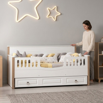 Perfetto letto per bambini mobili per bambini bianchi set moderno per bambini nuovo
