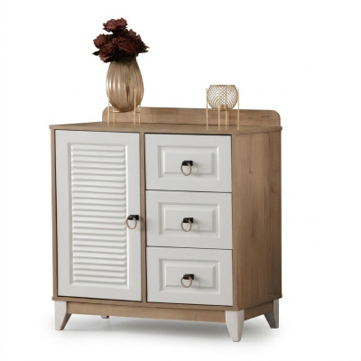 Comò per bambini perfetto 94 cm, lussuoso mobile per la cameretta, legno chiaro.