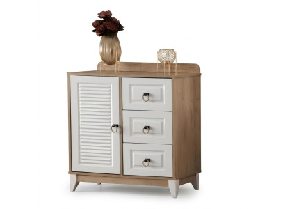Comò per bambini perfetto 94 cm, lussuoso mobile per la cameretta, legno chiaro.