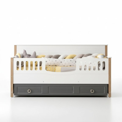 Telaio letto perfetto Letto per bambini in legno Cornici letto per bambini in grigio.