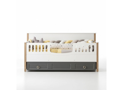 Telaio letto perfetto Letto per bambini in legno Cornici letto per bambini in grigio.