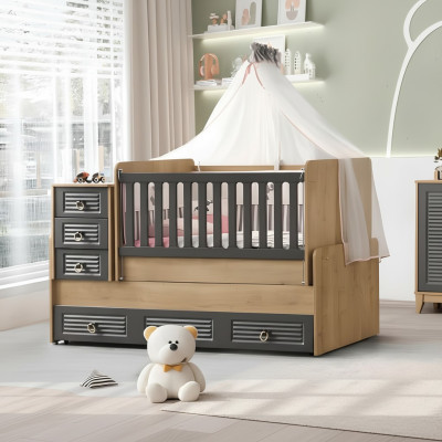Letto per bambini elegante in legno di lusso colore grigio Mobili esclusivi nuovi