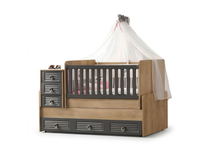 Letto per bambini elegante in legno di lusso colore grigio Mobili esclusivi nuovi