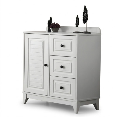 Lussuoso stile comò bianco per bambini in legno per la camera dei bambini.