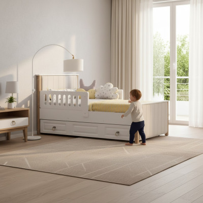 Struttura letto per bambini 200 cm Letto per bambini Strutture letto in legno bianco