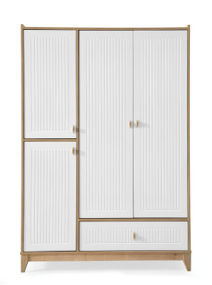 Set camera da letto per bambini completo Letto 2x Armadio tavolo Leggero 4 pezzi Nuovo