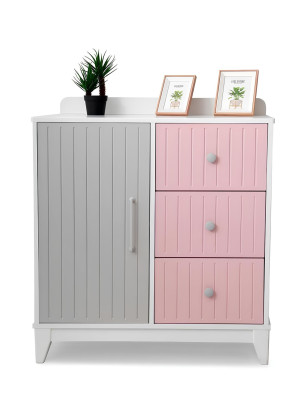 Lussuoso set per la camera dei bambini 3 pezzi - elegante comò, armadio, letto, colorato.